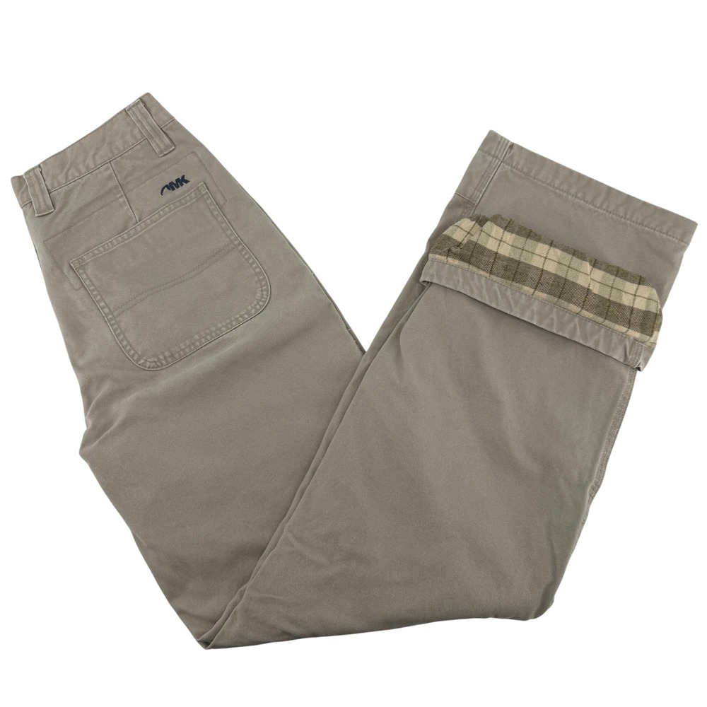 Mountain Khakis Original Mountain Pant Mens 32x34 Khaki Flannel Lined Canvas